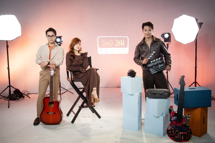 SAO 24H trên VTV3: Bộ ba MC Thái Trang, Ngọc Thịnh và Châu Khang khuấy động bản tin giải trí