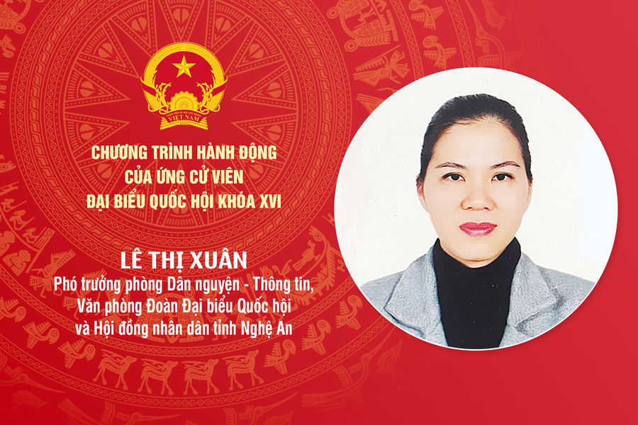 Chương trình hành động của bà Lê Thị Xuân - ứng cử viên ĐBQH khóa XVI tỉnh Nghệ An