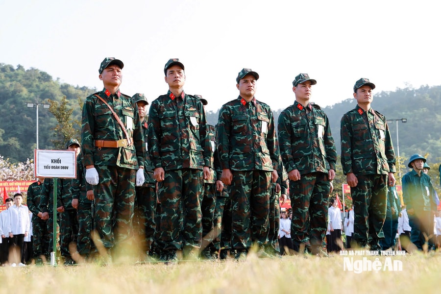 Ban Chỉ huy Phòng thủ khu vực 4 – Tương Dương tổ chức Lễ ra quân huấn luyện năm 2026