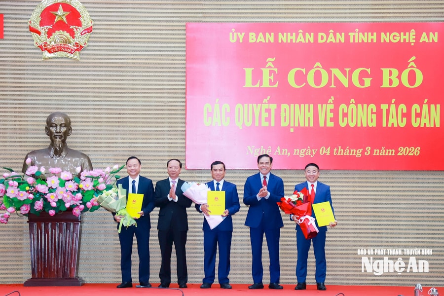 Nghệ An bổ nhiệm lãnh đạo Ban Quản lý Khu kinh tế Đông Nam và 2 ban quản lý dự án