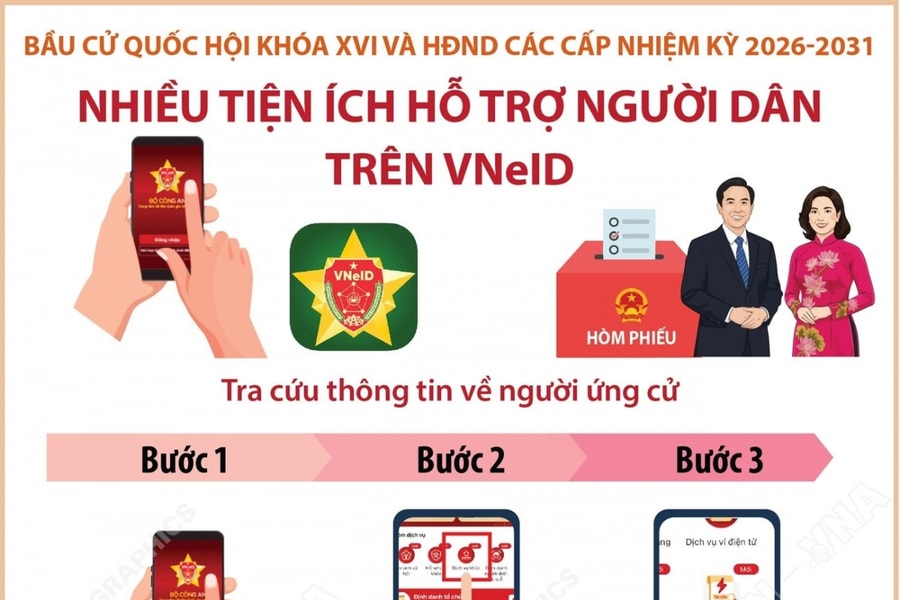 Hướng dẫn tra cứu ứng cử viên và đăng ký nơi bỏ phiếu qua VNeID năm 2026