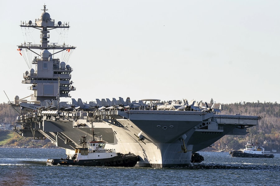 Tàu sân bay USS Gerald R. Ford rời biển Đỏ đi Hy Lạp sửa chữa sau hỏa hoạn