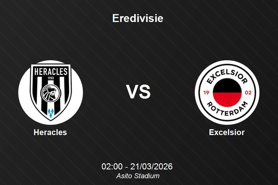 Nhận định Heracles vs Excelsior - Eredivisie: "Chung kết ngược" tại Asito Stadium
