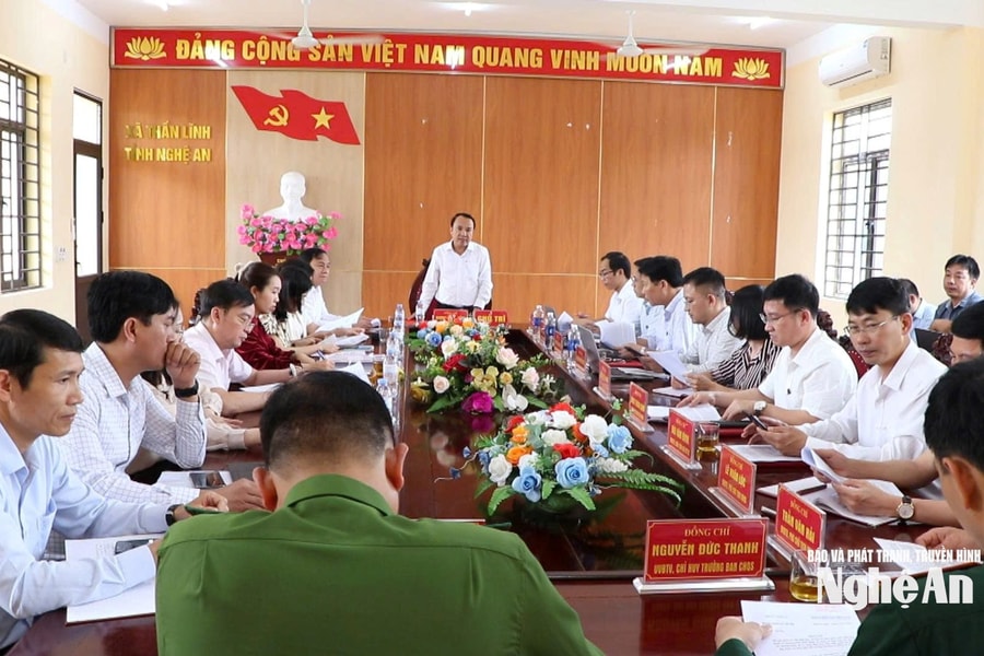 Đoàn giám sát của Ban Thường vụ Tỉnh ủy Nghệ An thông qua dự thảo báo cáo kết quả giám sát tại các xã Thần Lĩnh, Phúc Lộc, Hải Lộc