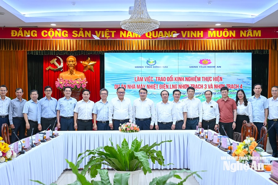 Nghệ An và Đồng Nai trao đổi kinh nghiệm phát triển dự án nhiệt điện LNG trọng điểm