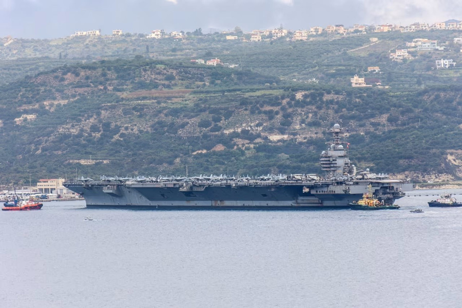 Tàu sân bay USS Gerald R. Ford cập cảng Hy Lạp bảo dưỡng sau sự cố hỏa hoạn