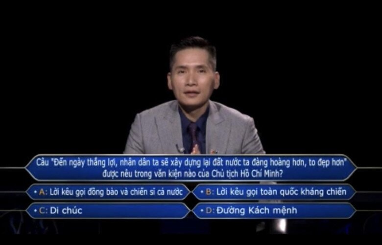 MC Quốc Khánh và khoảnh khắc kịch tính tại Ai là triệu phú khi người chơi chạm mốc câu 15
