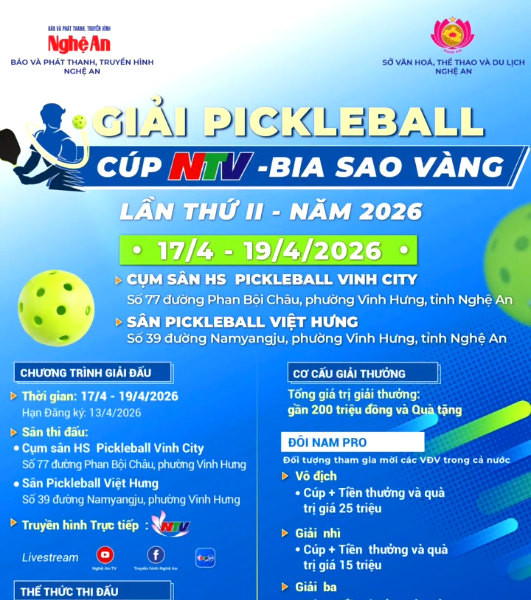 Giải Pickleball Cúp NTV sắp khởi tranh - Đừng bỏ lỡ cơ hội ghi danh!