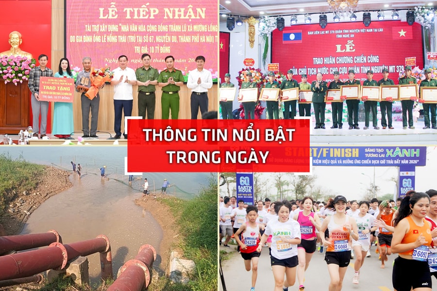 Nghệ An: Thông tin nổi bật ngày 28/3