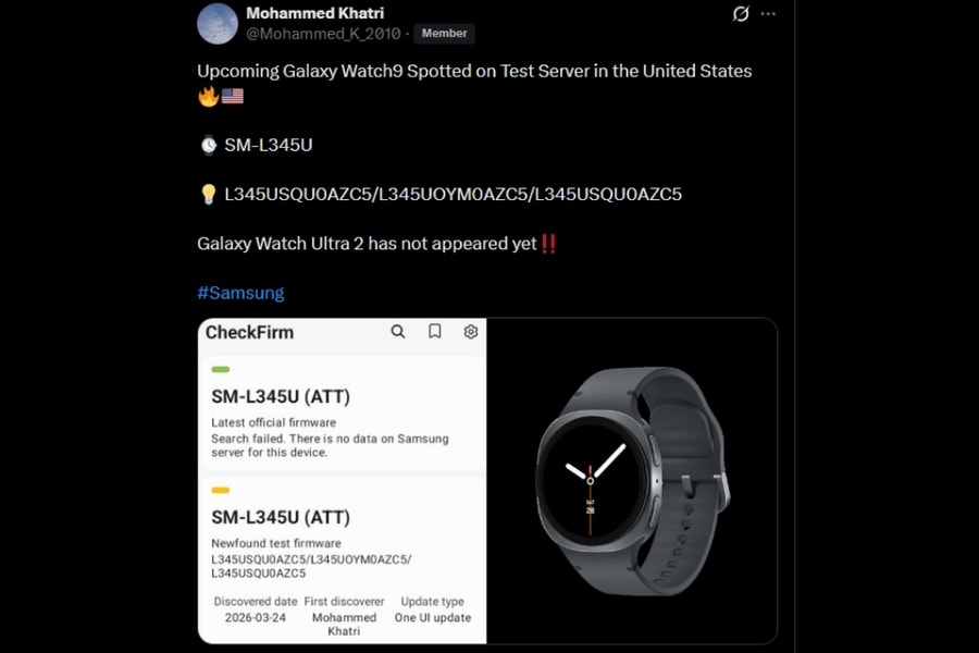 Rò rỉ Galaxy Watch 9: Trang bị chip Snapdragon Wear Elite, dự kiến ra mắt vào tháng 7