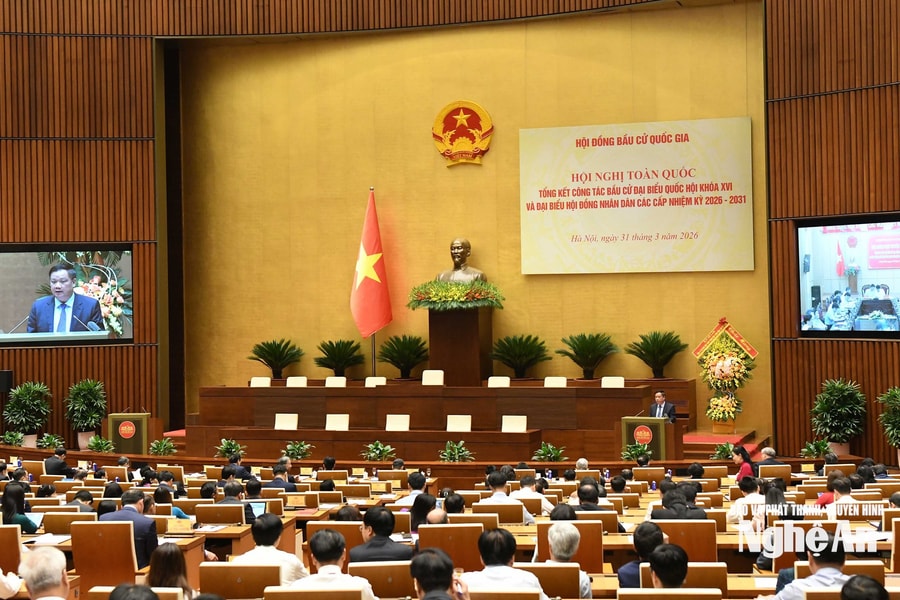 Nghệ An tham luận tại Hội nghị toàn quốc tổng kết công tác bầu cử ĐBQH khóa XVI và HĐND các cấp nhiệm kỳ 2026-2031