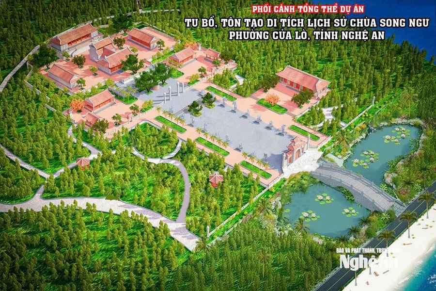 Nghệ An phê duyệt dự án tu bổ, tôn tạo Di tích lịch sử Chùa Song Ngư với tổng vốn hơn 31 tỷ đồng