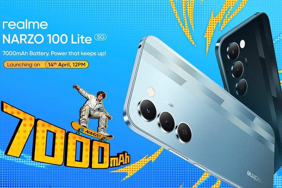 realme Narzo 100 Lite 5G chốt ngày ra mắt với pin 7.000 mAh và màn hình 144Hz