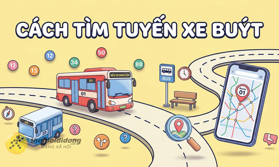 Mẹo tìm tuyến xe buýt nhanh chóng trên điện thoại qua Google Maps, Zalo và BusMap