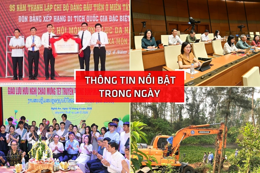 Nghệ An: Thông tin nổi bật ngày 12/4