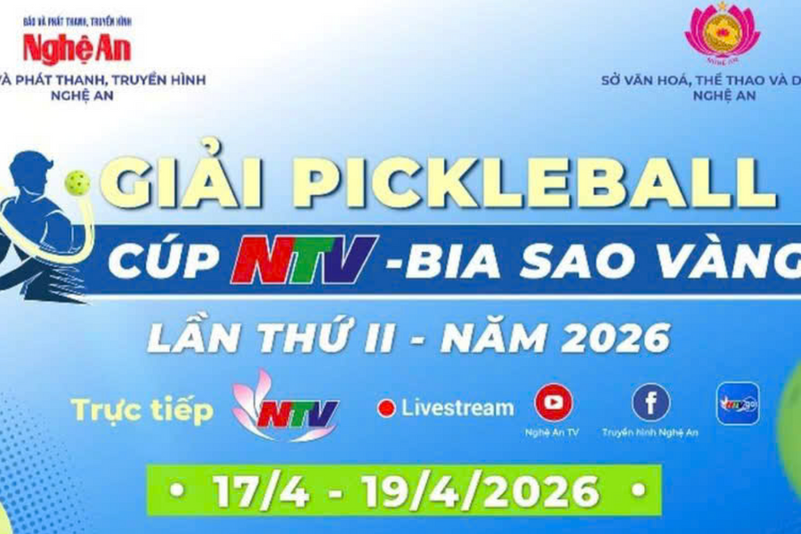 Giải Pickleball Cup NTV - Bia Sao Vàng 2026: Nâng mức giải thưởng hấp dẫn trước giờ G
