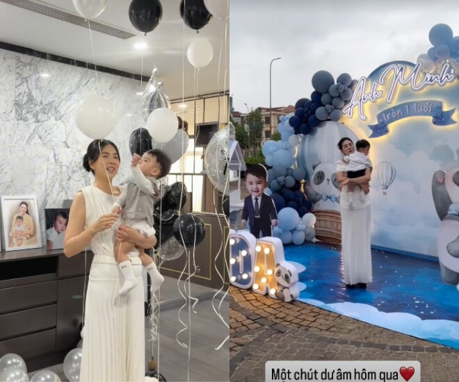 MC Mai Ngọc trang trí biệt thự mừng sinh nhật 1 tuổi của quý tử Panda tại Bắc Ninh