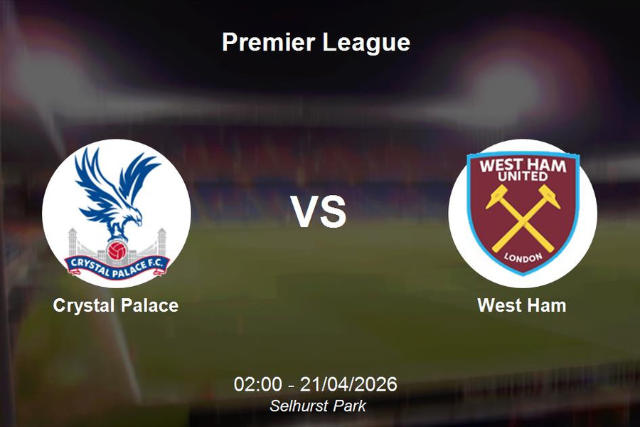 Nhận định Crystal Palace vs West Ham - Premier League