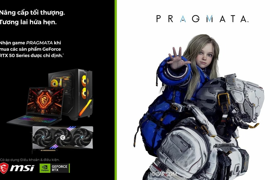 Sắm laptop MSI RTX 50 Series tại Phong Vũ: Nhận miễn phí siêu phẩm Pragmata