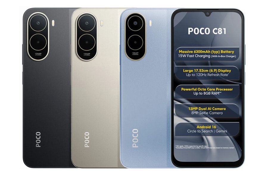 POCO C81 và C81x ra mắt: Pin tới 6300mAh cùng cam kết hỗ trợ phần mềm 6 năm