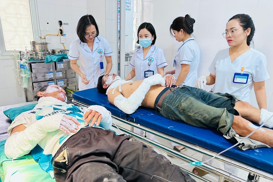 Nghệ An: Cấp cứu 2 bệnh nhân bị bỏng do dùng bình gas
