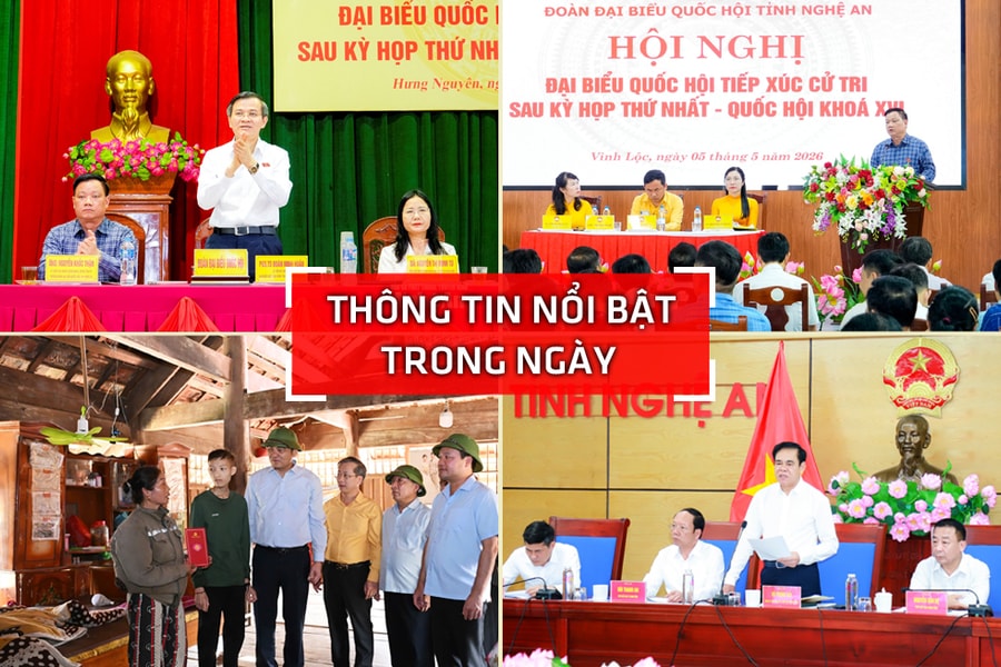 Nghệ An: Thông tin nổi bật ngày 5/5