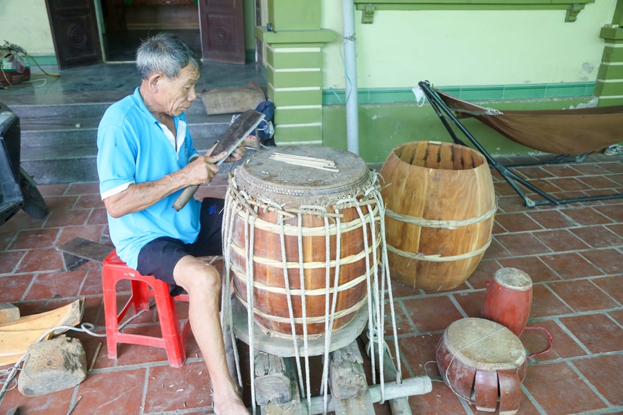 Tiếng trống thưa dần ở làng nghề hơn nửa thế kỷ