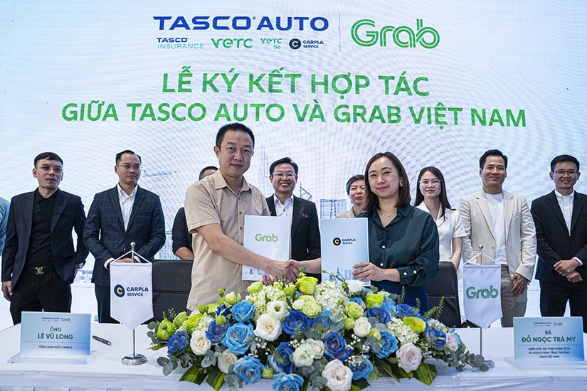 Tasco Auto và Grab Việt Nam hợp tác: Ưu đãi giá xe và phí sạc đặc quyền cho tài xế xe điện