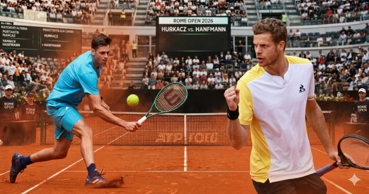 Rome Open 2026: Hubert Hurkacz thử lửa Hanfmann, Alexander Blockx tìm lại hào quang Madrid