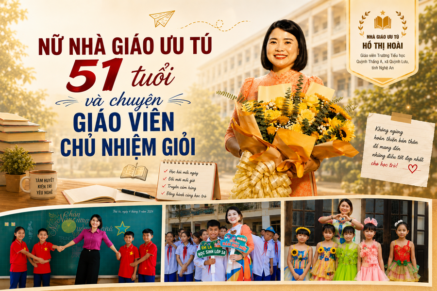 Nữ nhà giáo ưu tú 51 tuổi và chuyện giáo viên chủ nhiệm giỏi