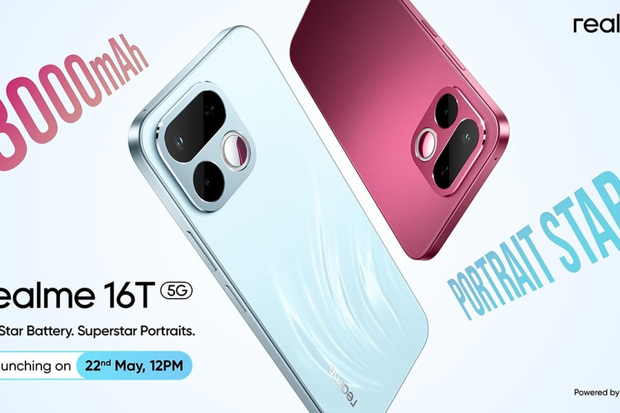 realme 16T ra mắt ngày 22/5: Smartphone pin 8000mAh mỏng nhẹ và sạc Bypass chuyên game