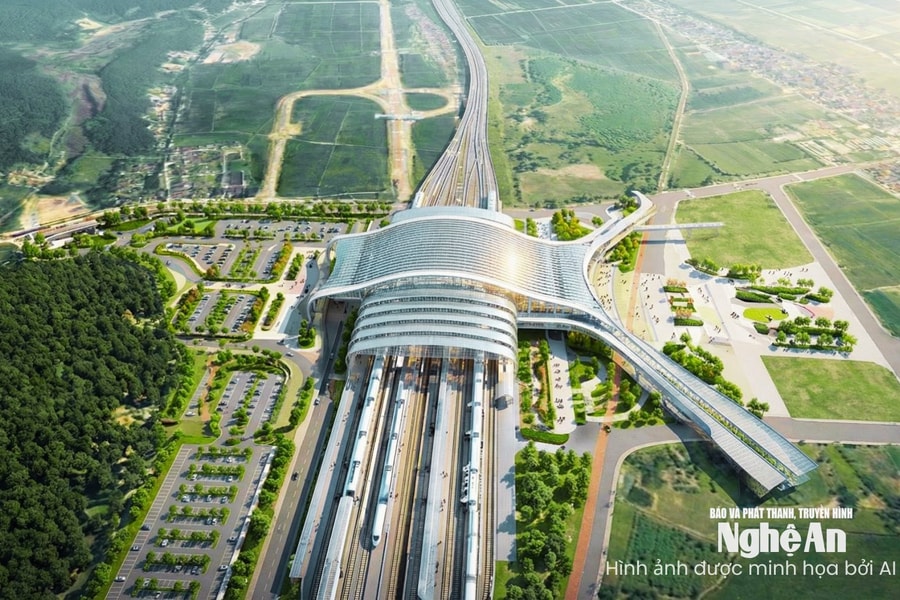 Ga Vinh đường sắt tốc độ cao định hình cực phát triển TOD mới ở Nghệ An