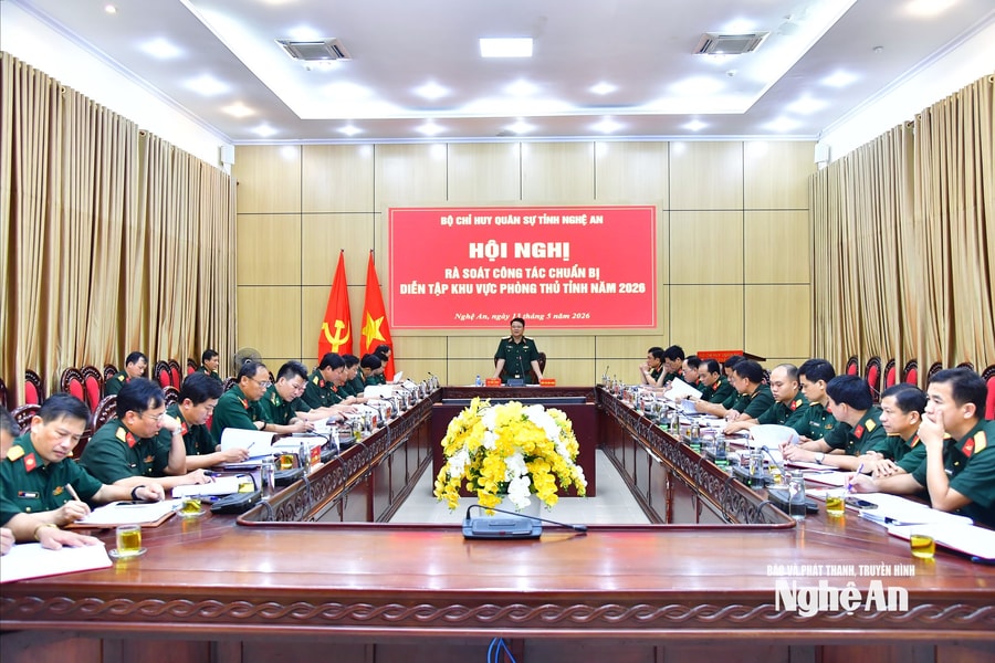 Bộ Chỉ huy Quân sự tỉnh rà soát công tác chuẩn bị diễn tập khu vực phòng thủ tỉnh năm 2026