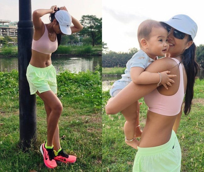 Hoa hậu H'Hen Niê khoe vóc dáng săn chắc và cuộc sống viên mãn bên con gái