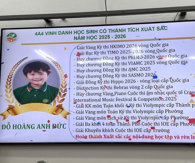 Con trai ca sĩ Đỗ Hoàng Hiệp gặt hái loạt giải thưởng quốc tế khi học song song hai trường