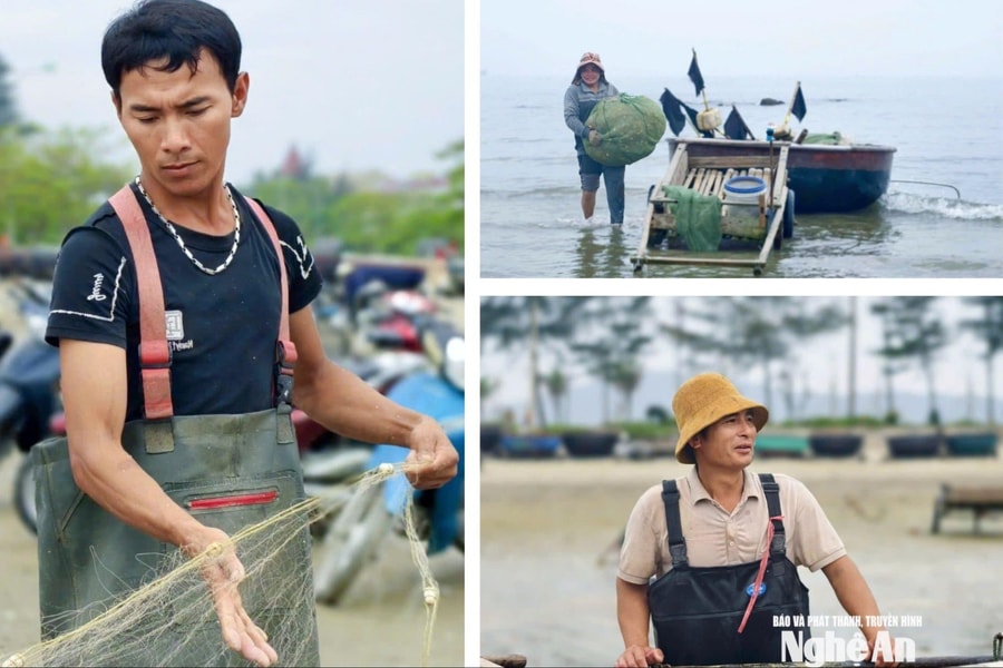 Nhịp sống bình dị ở chợ thuyền thúng Cửa Lò