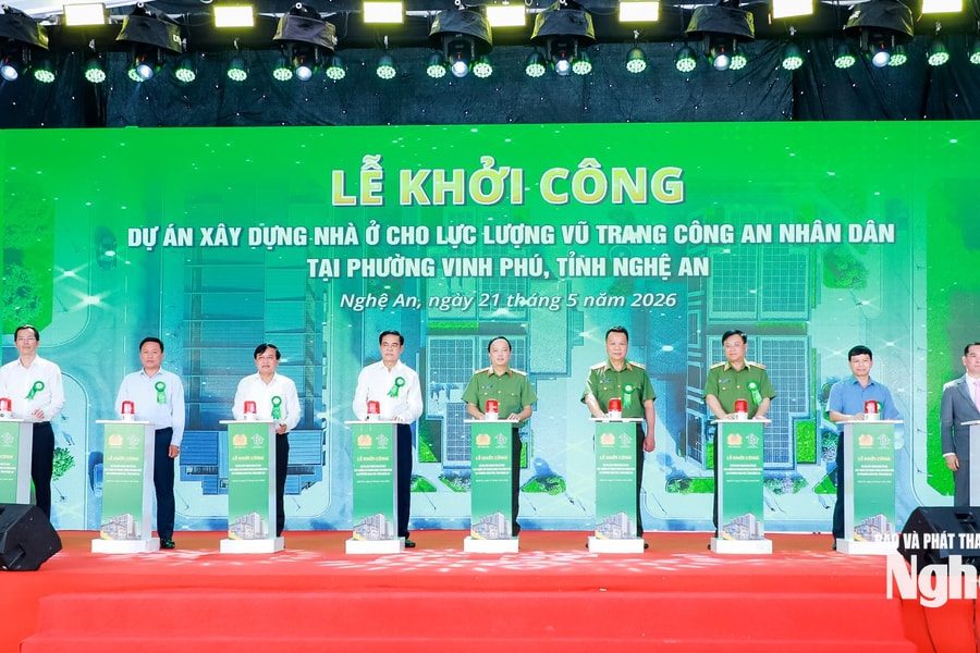 Bộ Công an khởi công dự án nhà ở cho lực lượng vũ trang Công an nhân dân tại Nghệ An