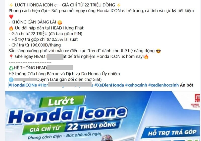 Honda ICON e: Giảm giá kỷ lục còn từ 13,5 triệu đồng tại đại lý
