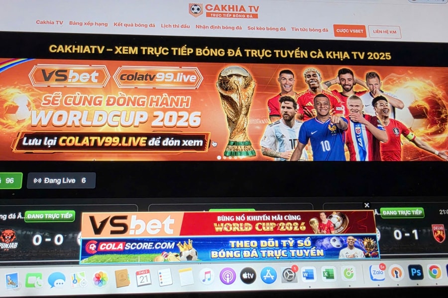 Khởi tố 23 đối tượng trong đường dây xâm phạm bản quyền bóng đá quy mô lớn