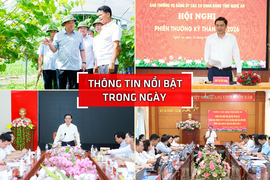 Nghệ An: Thông tin nổi bật ngày 26/5