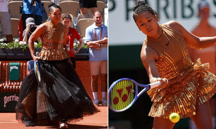 Naomi Osaka gây tranh cãi với trang phục tháp Eiffel tại Roland Garros 2026
