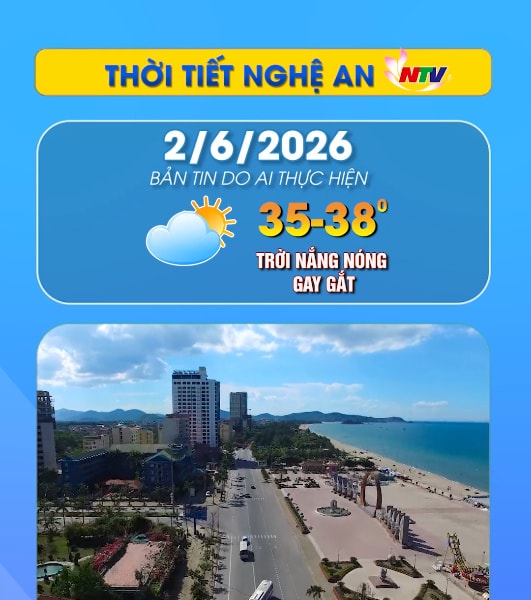 Thời tiết Nghệ An hôm nay 02/06/2026
