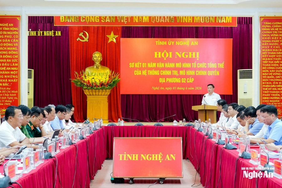 Nghệ An sơ kết 1 năm vận hành mô hình tổ chức tổng thể của hệ thống chính trị, chính quyền địa phương 2 cấp
