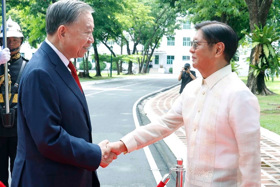 Lễ đón trọng thể Tổng Bí thư, Chủ tịch nước Tô Lâm thăm cấp Nhà nước Philippines