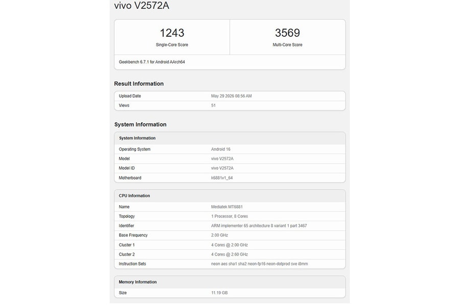 Hiệu năng MediaTek Dimensity 7500 lộ diện qua điểm số Geekbench ấn tượng