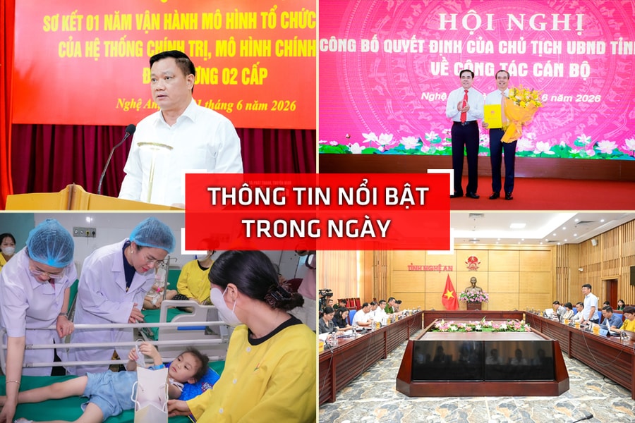 Nghệ An: Thông tin nổi bật ngày 1/6