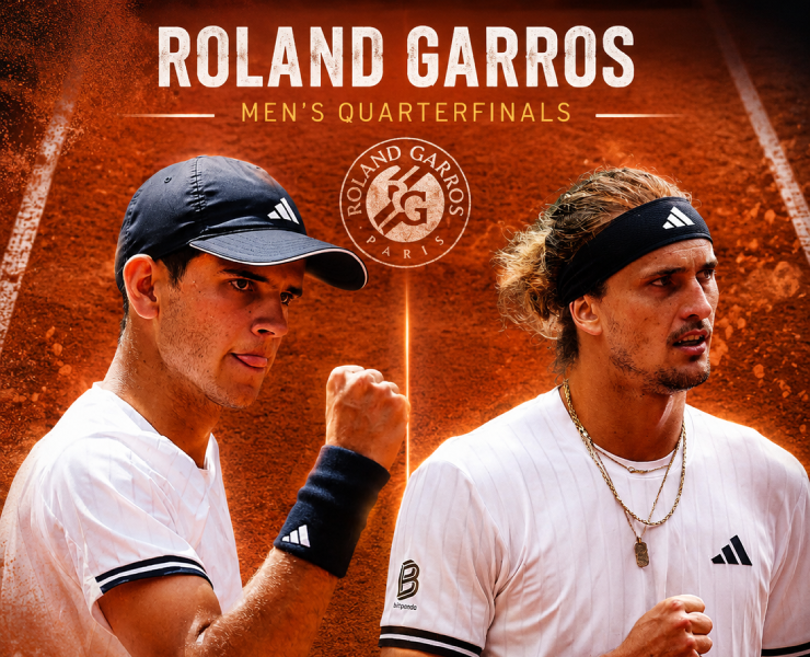 Tứ kết Roland Garros 2026: Rafael Jodar thách thức Alexander Zverev và dấu ấn Joao Fonseca