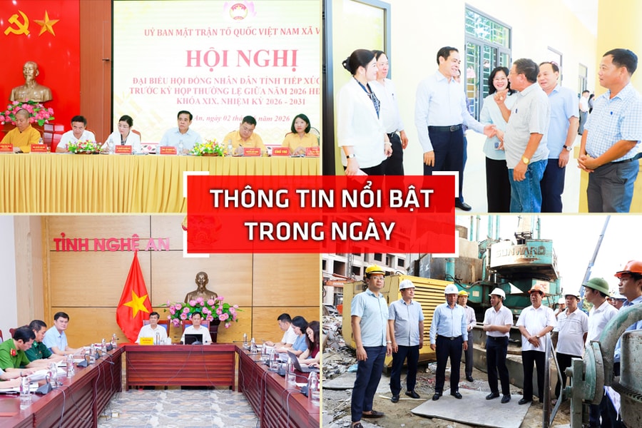 Nghệ An: Thông tin nổi bật ngày 2/6