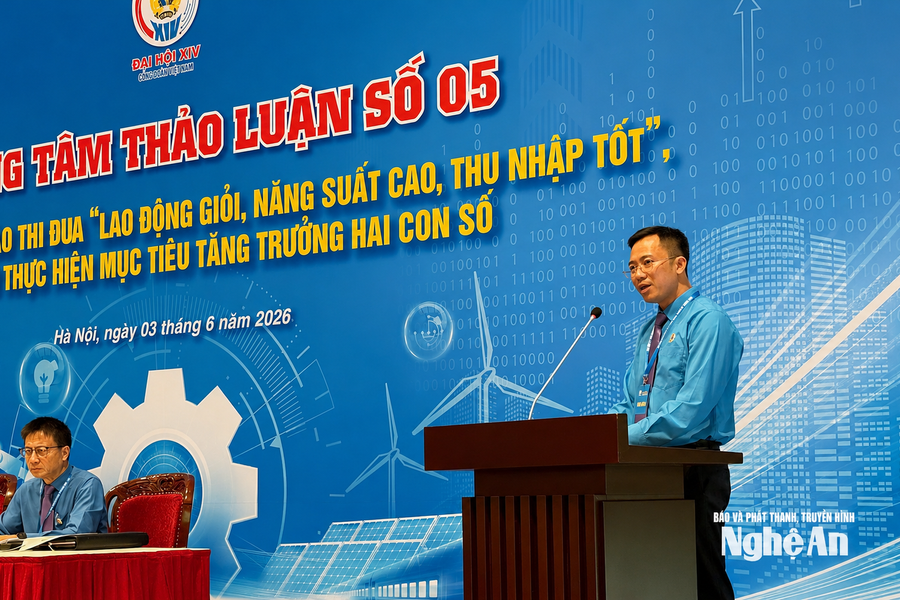 Đại hội XIV Công đoàn Việt Nam: Sôi nổi các phiên thảo luận chuyên đề của đại biểu Nghệ An