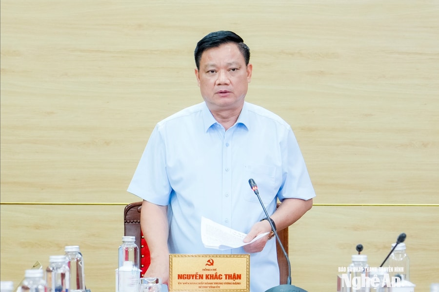 Thường trực Tỉnh ủy giao ban với các cơ quan khối Nội chính tháng 5/2026